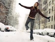 dancing in snow